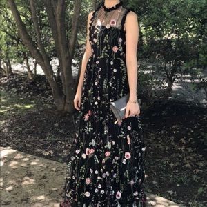 Formal black floral gown